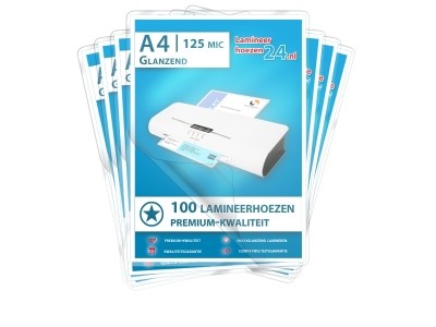 Megapakket 1000 Lamineerhoezen - A4, 2 x 125 mic, glanzend
