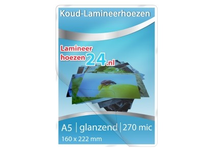 Koud-Lamineerhoezen A5, 300 Mic, glanzend